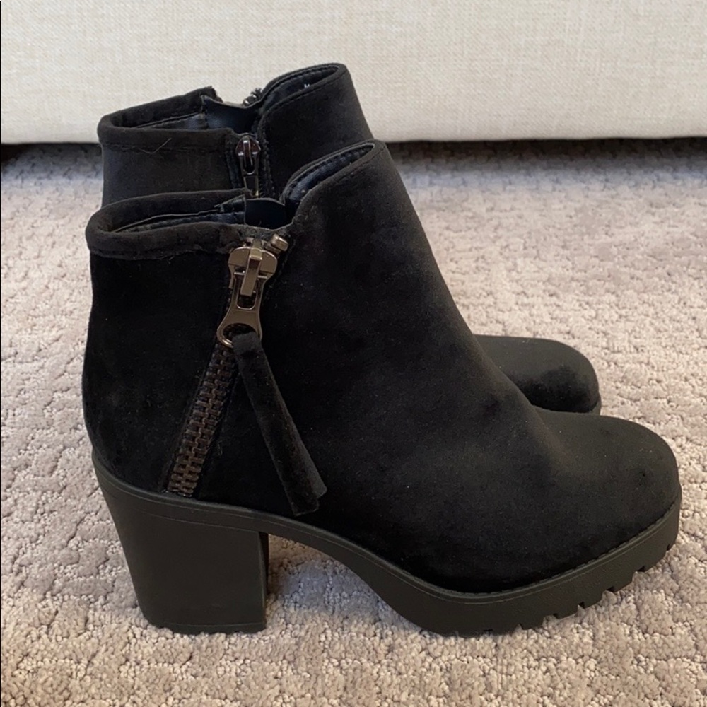 Black Velvet Booties